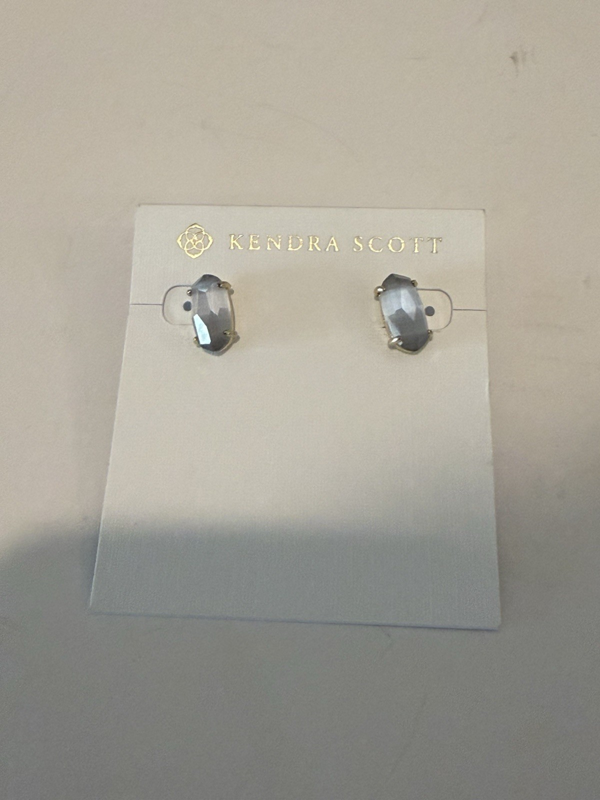 New Kendra Scott Ellie Silver Stud Earrings In Gray
