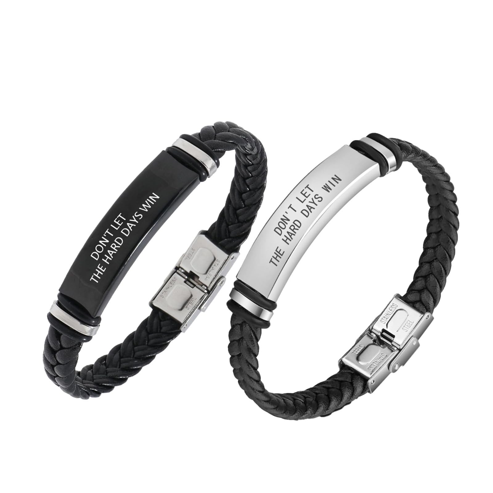 Dont Let The Hard Days Win Bracelet for Women Men Adjustable Engraved Bracele…