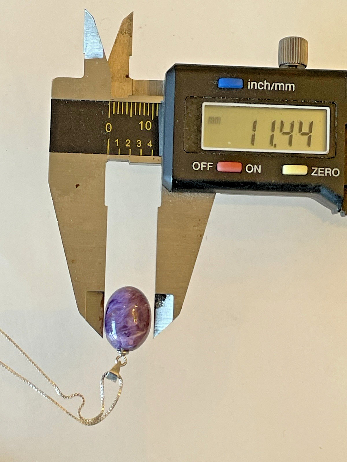100% Genuine Siberian Russian True Purple Charoite Pendant Sterling Silver