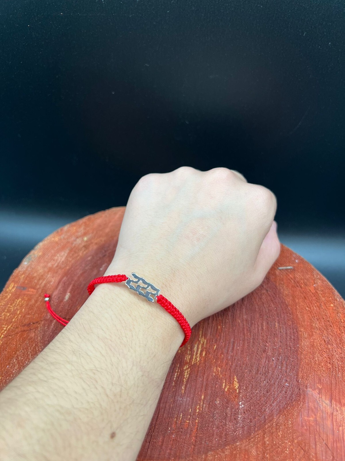 Stainless Steel 222 Angel number red Cord Bracelet