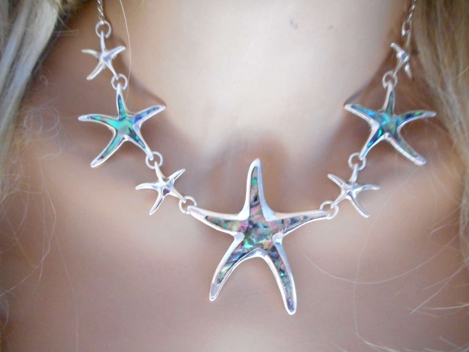 Sea Beach Abalone Starfish Women Necklace Earrings Set New
