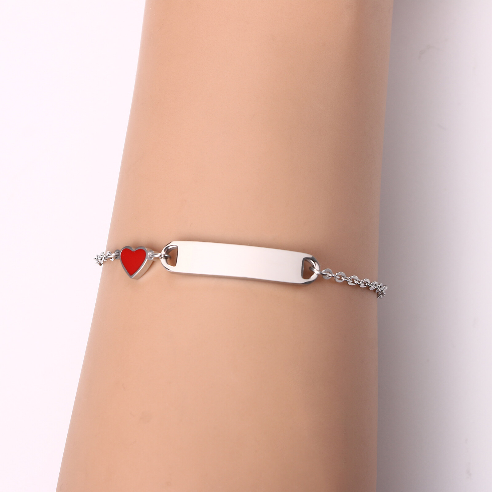 Personalized Kids Name Engraved ID Custom Stainless Steel Bracelet for Children