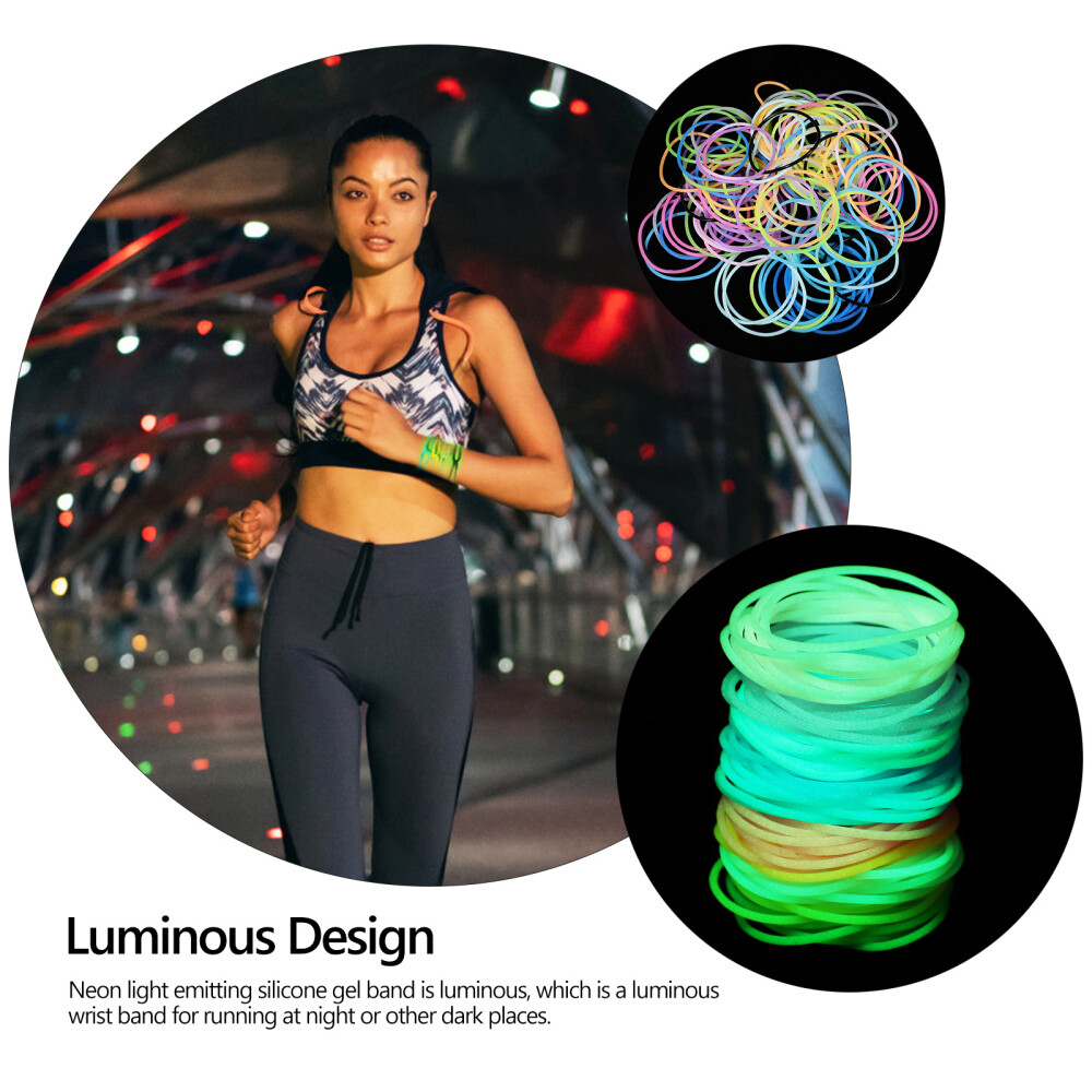 150 Pcs Jelly Bracelets Bulk Black Kids Party Favors Silicone Headband