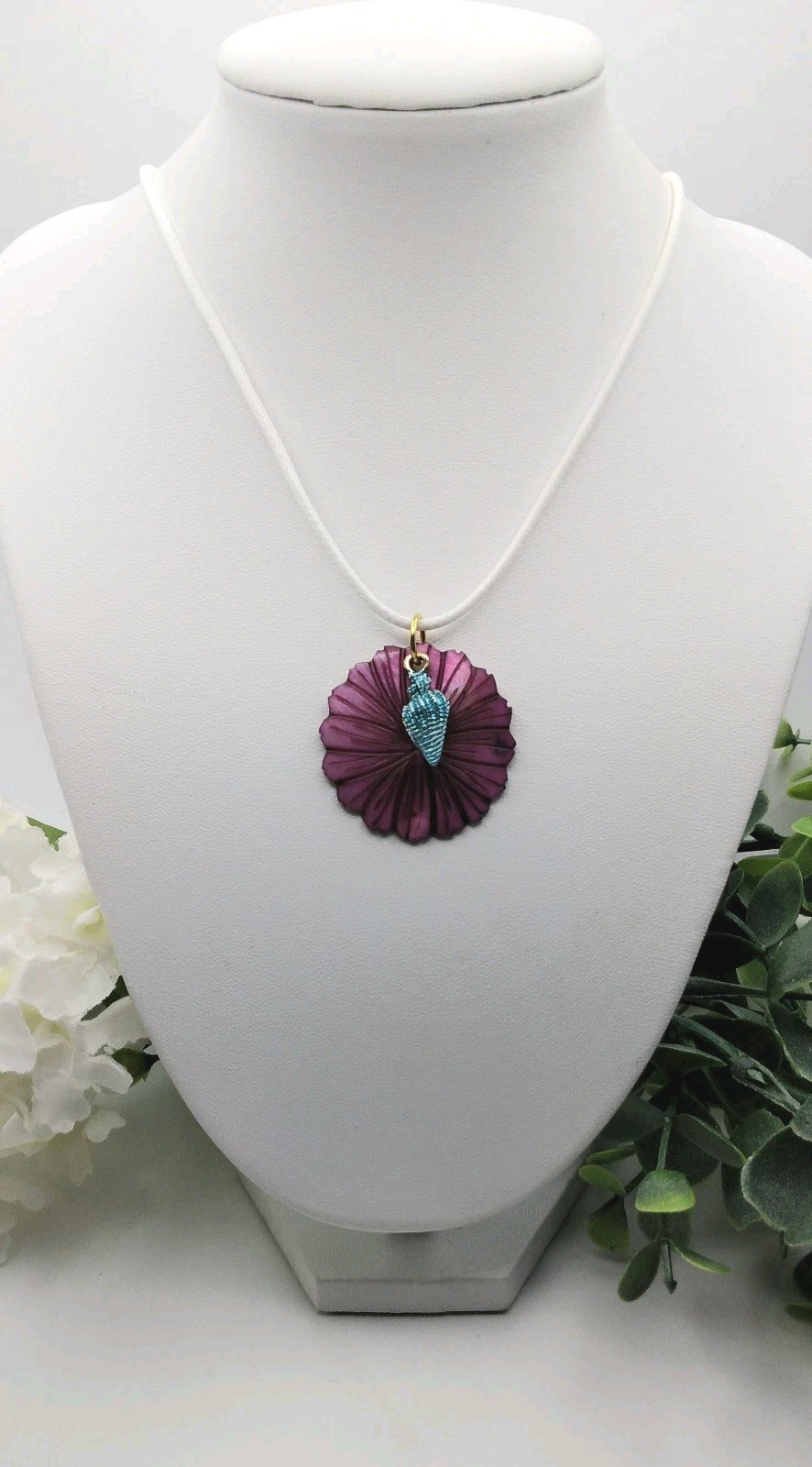 Carved Shell Ocean Necklaces RI Theme Adjustable Sea Pendant 17″ Choose Color US
