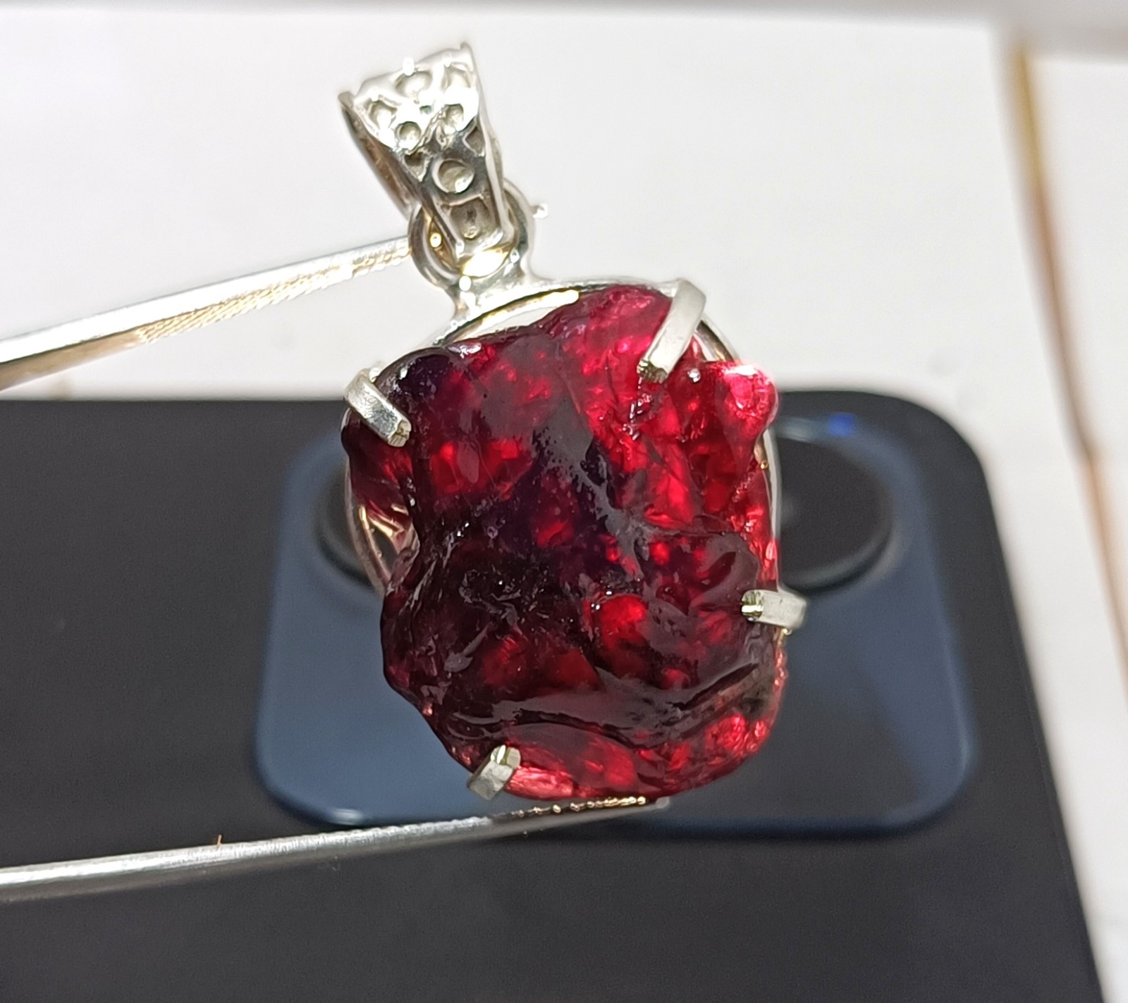 EGL Certified 69.25 Ct Natural PAINITE Sterling Silver Pendant LOOSE Gemstone