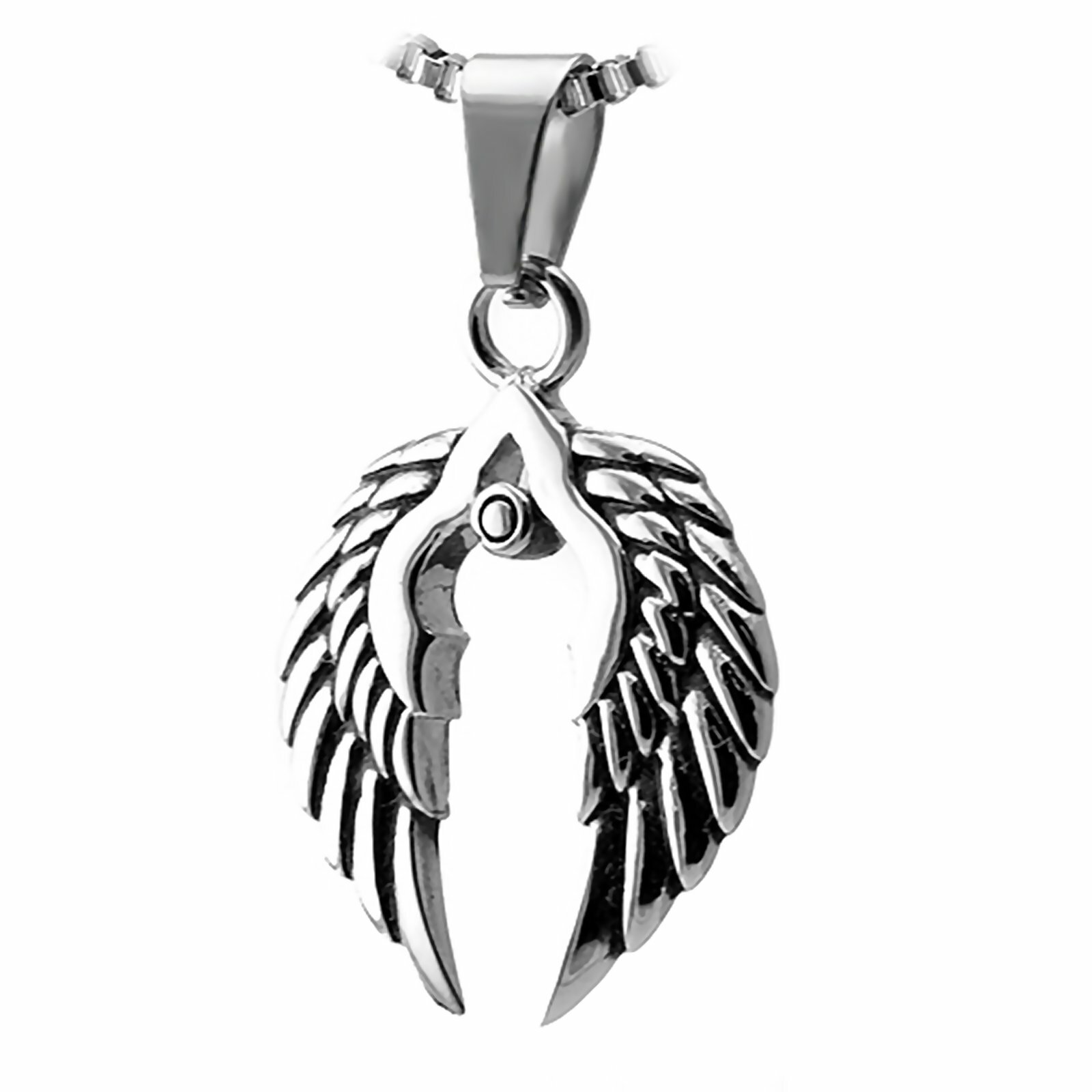 Valkyrie Necklace Stainless Steel Phoenix Pendant Womens Norse Jewelry Wings