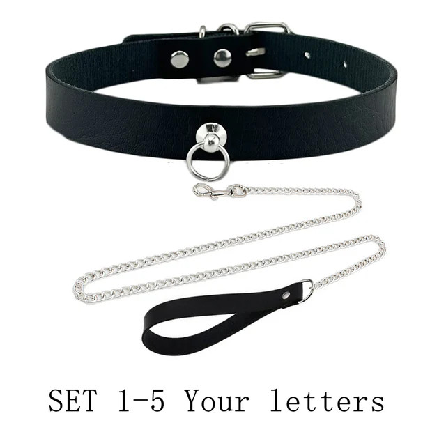 Collar BDSM Gift Pu Leather Custom Choker Necklace Punk DIY Chocker Party Y7