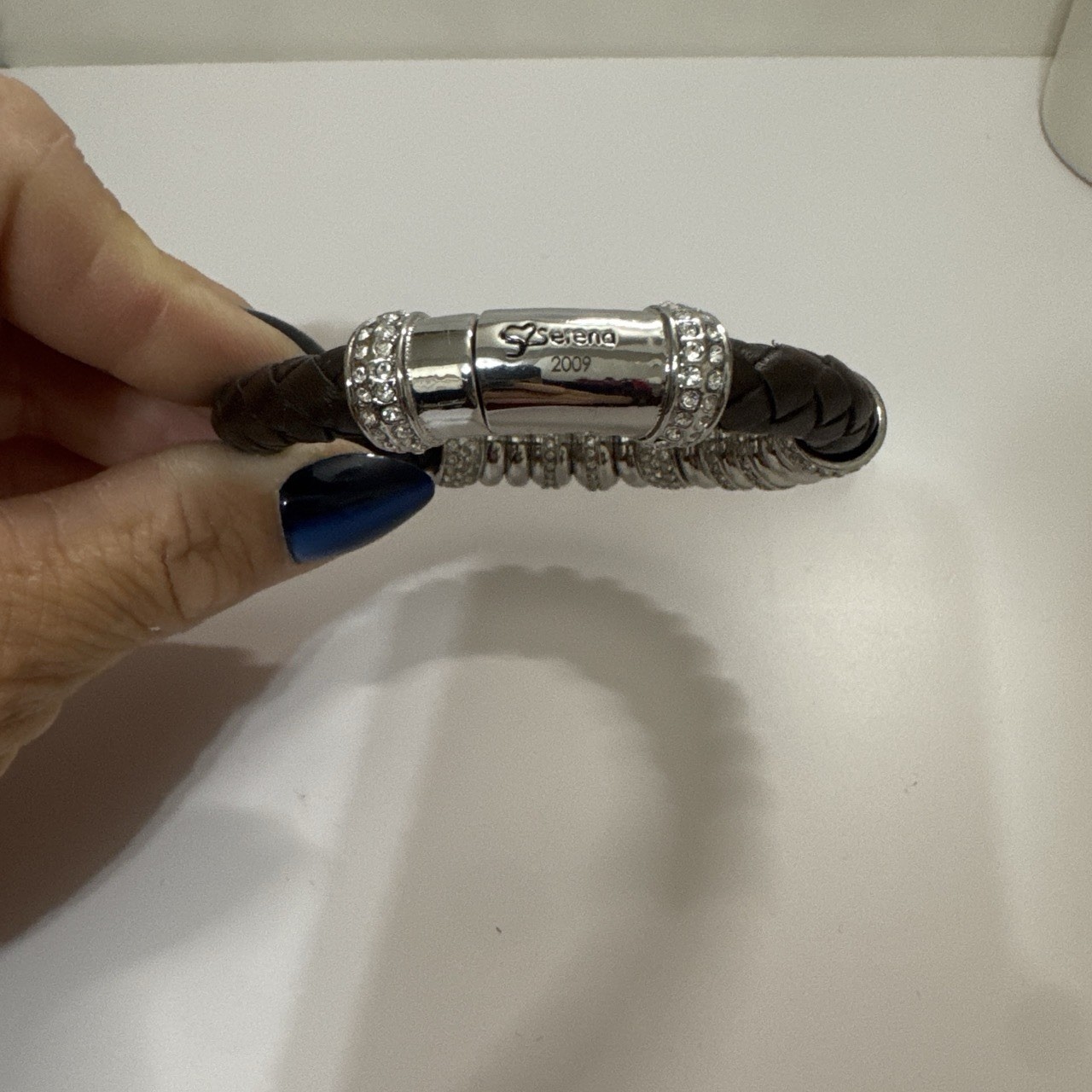 Serena Williams 2009 Crystal Bling Leather Bracelet with Magnetic Clasp