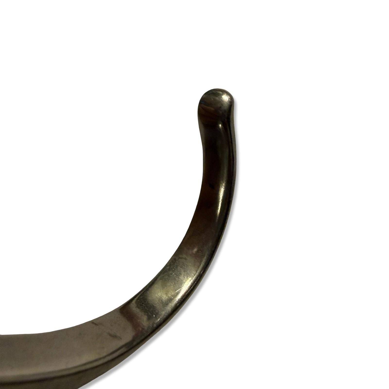 Minimalist Geometric Silver Tone Tapered Cuff Bracelet