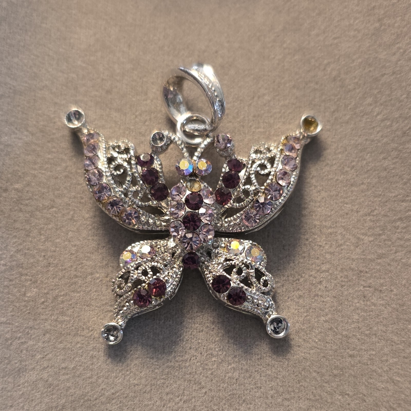 Purple butterfly pendant, regular necklaces