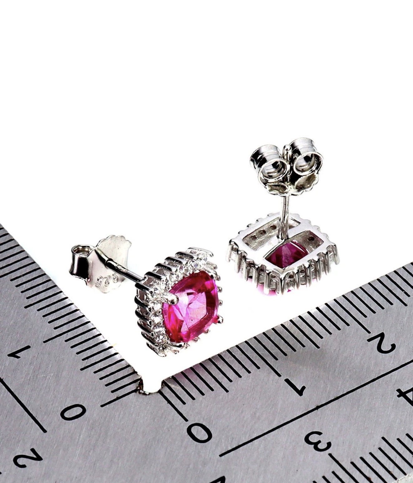 Set! – 1.15CT Natural Pink Topaz Ring 8 Pendant Necklace & Earrings 925 Sterling