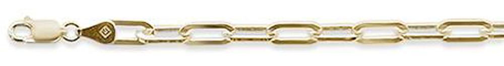 110 5.1MM Square Forzatina Yellow Gold Plated .925 Sterling Silver Made Italy