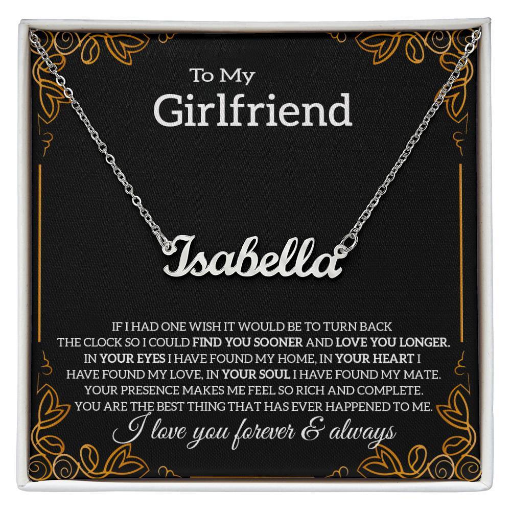 To My Girlfriend Necklace, Girlfriend Necklace From Boyfriend, Soulmate Gifts