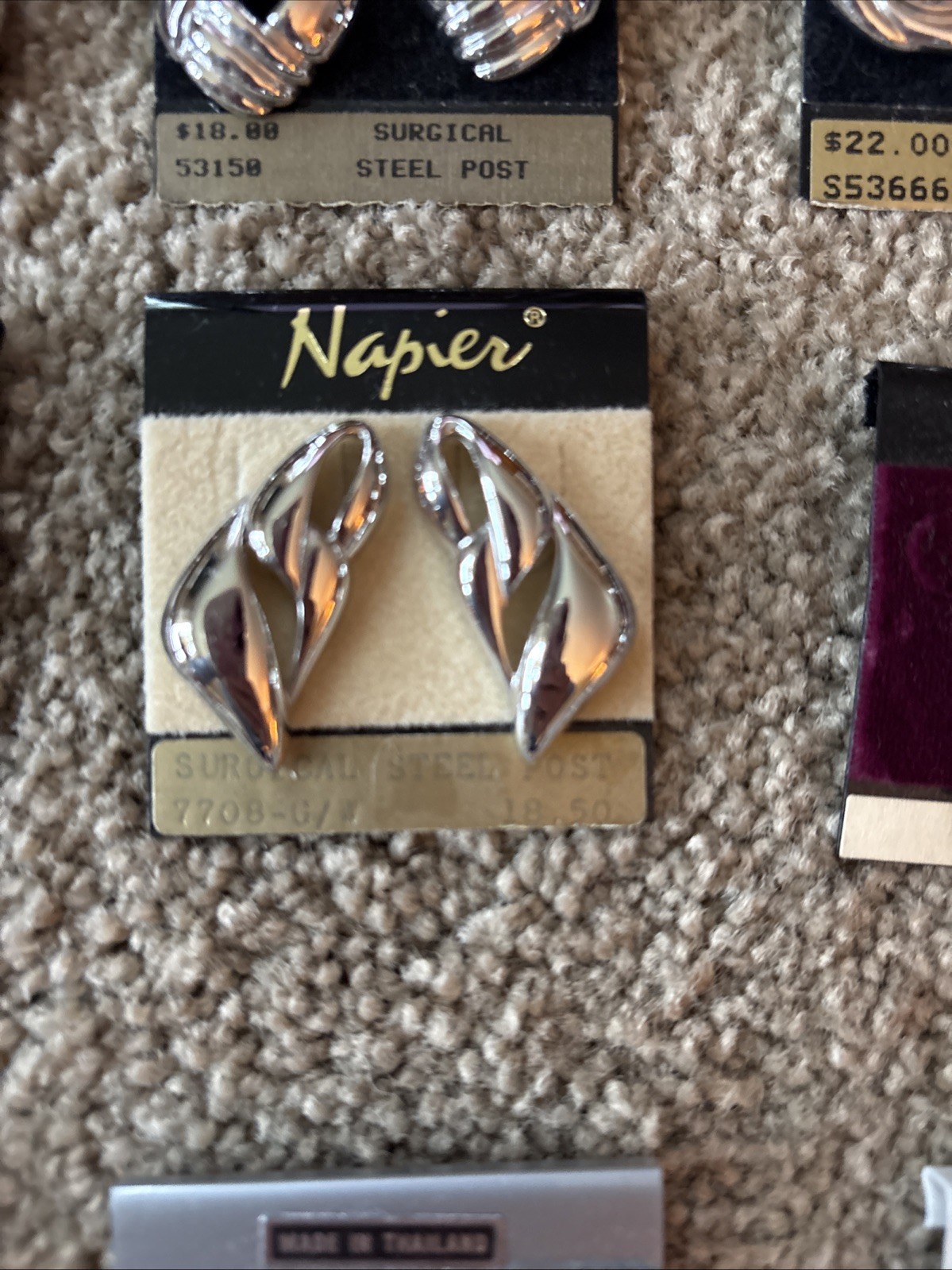 NEW Silver Color Pierced Earring All Shape Size Alfani, Monet, Trifari, Woodward