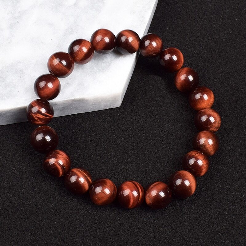 Natural Handmade Multicolor Tiger Eye Beads Stretch Bracelet Gemstone 7.5″