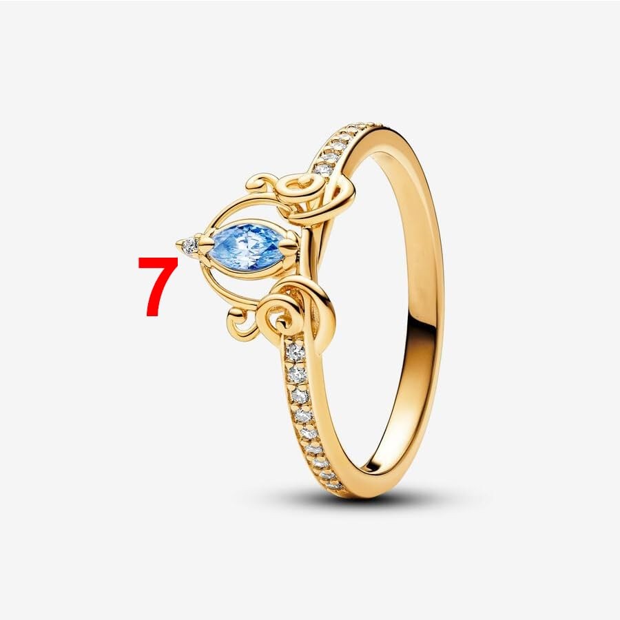 Princess Ring Fit Women Fashion Gifts 925 Sterling Silver DIY Jewelry (Cinder…
