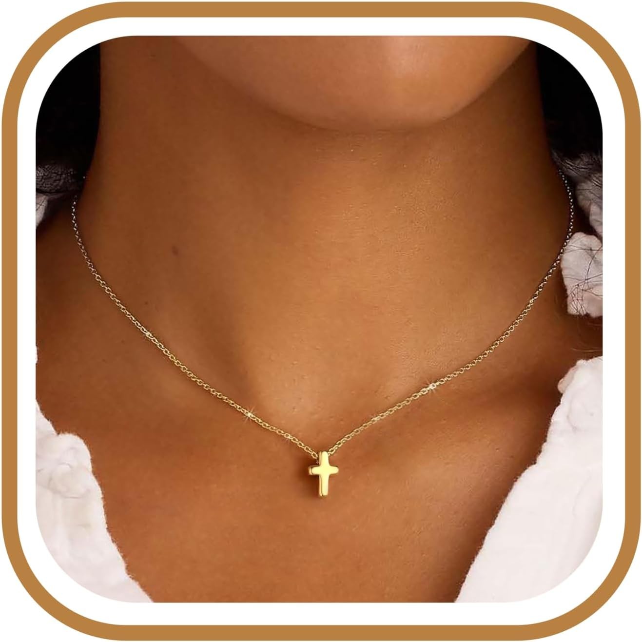 M MOOHAM Easter Basket Stuffers -Gifts for Kids Girls -Cross Necklace for Women