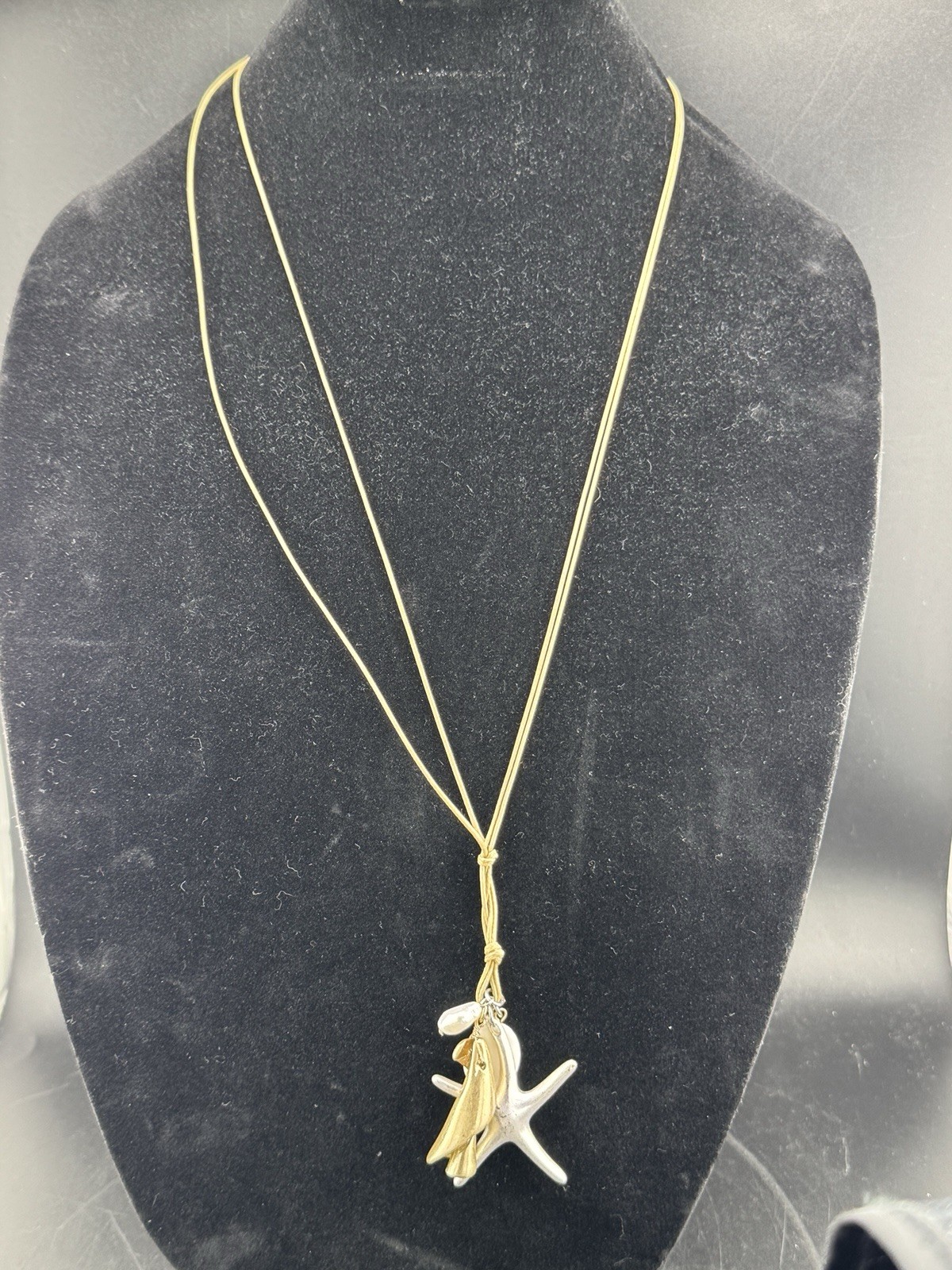 J. Jill~**2 TONE BEACH GEMS PENDANT NECKLACE** See Pics