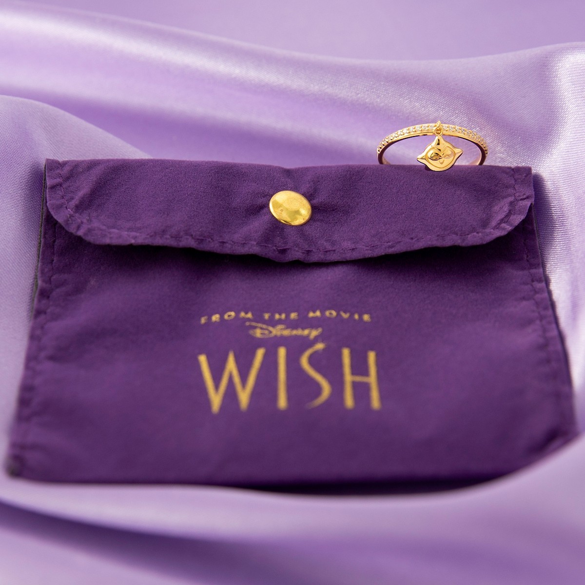Disney X RockLove NEW ‘Wish’ Star Ring – Yellow Gold Plated Silver – Size 7