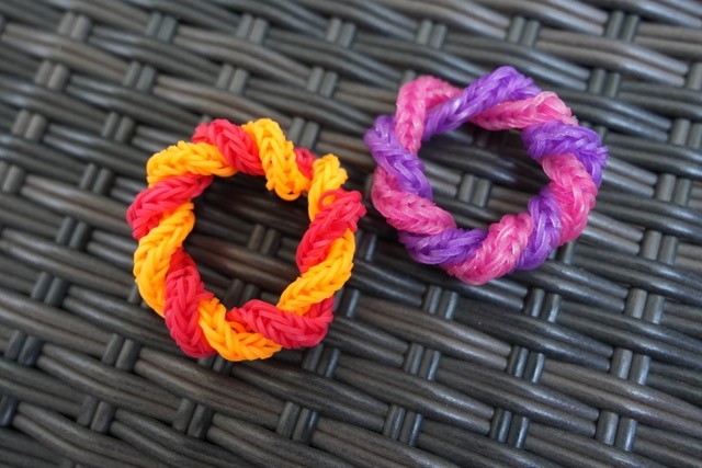 Handmade Rainbow Loom Bracelet Bundle Twisted Rubber Band Bracelet Set Lot of 2