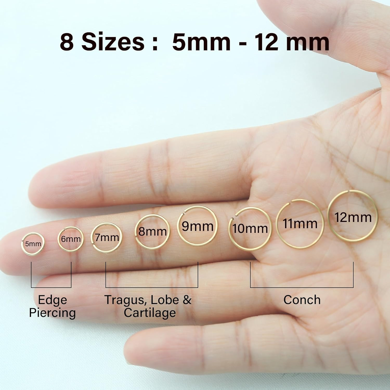 Small Thin Hoop Earrings for Women,Tiny Huggie Hoop Rings for Cartilage,Helix,Ta