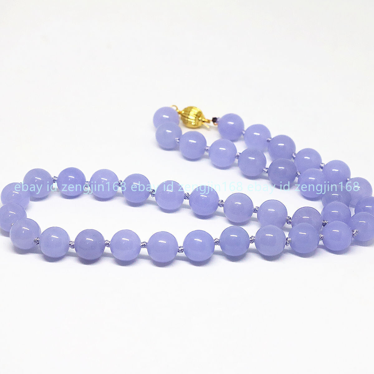 12mm Light Purple Violet Jade Round Gems Beads Necklace 14-36” AAA