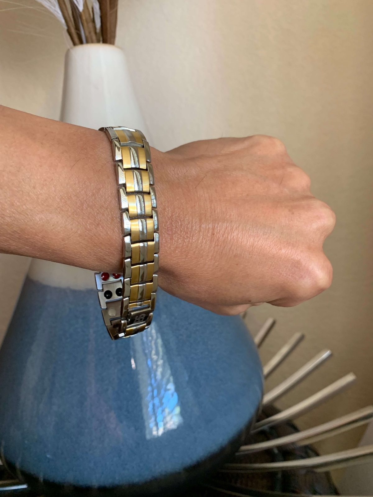 Pure Titanium Magnetic Bracelet Men Christmas Gift Restore Balance Energy Power