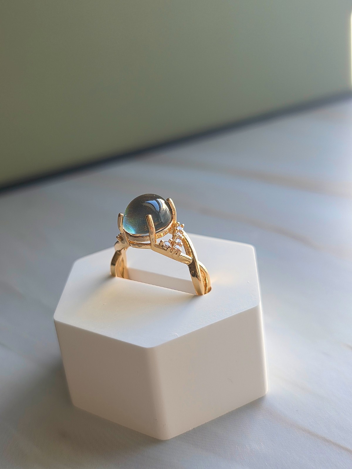 Gold Mood Ring Adjustable Color Change Thumb Rings For Women 14k