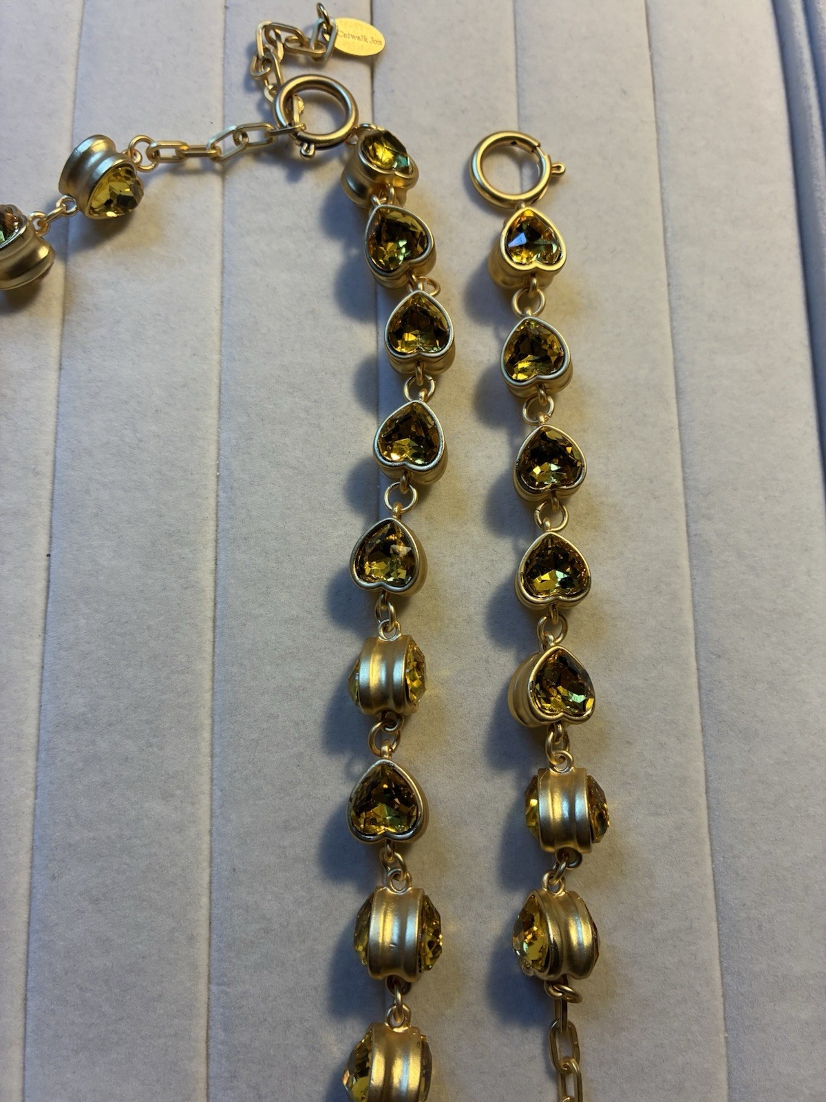 Catwalk Jon citrine heart necklace and bracelet set