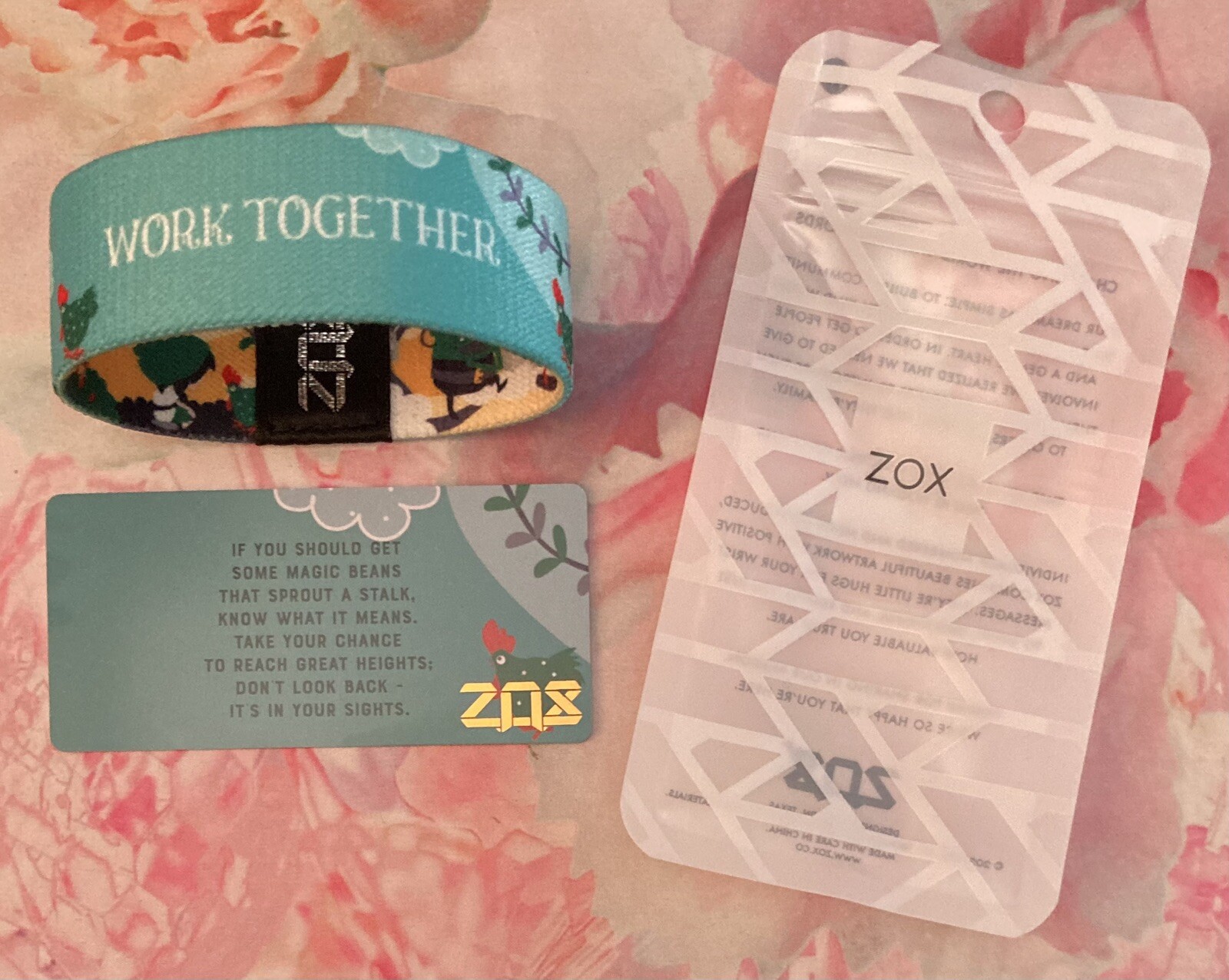 Zox Work Together Wrist Band Strap And Card