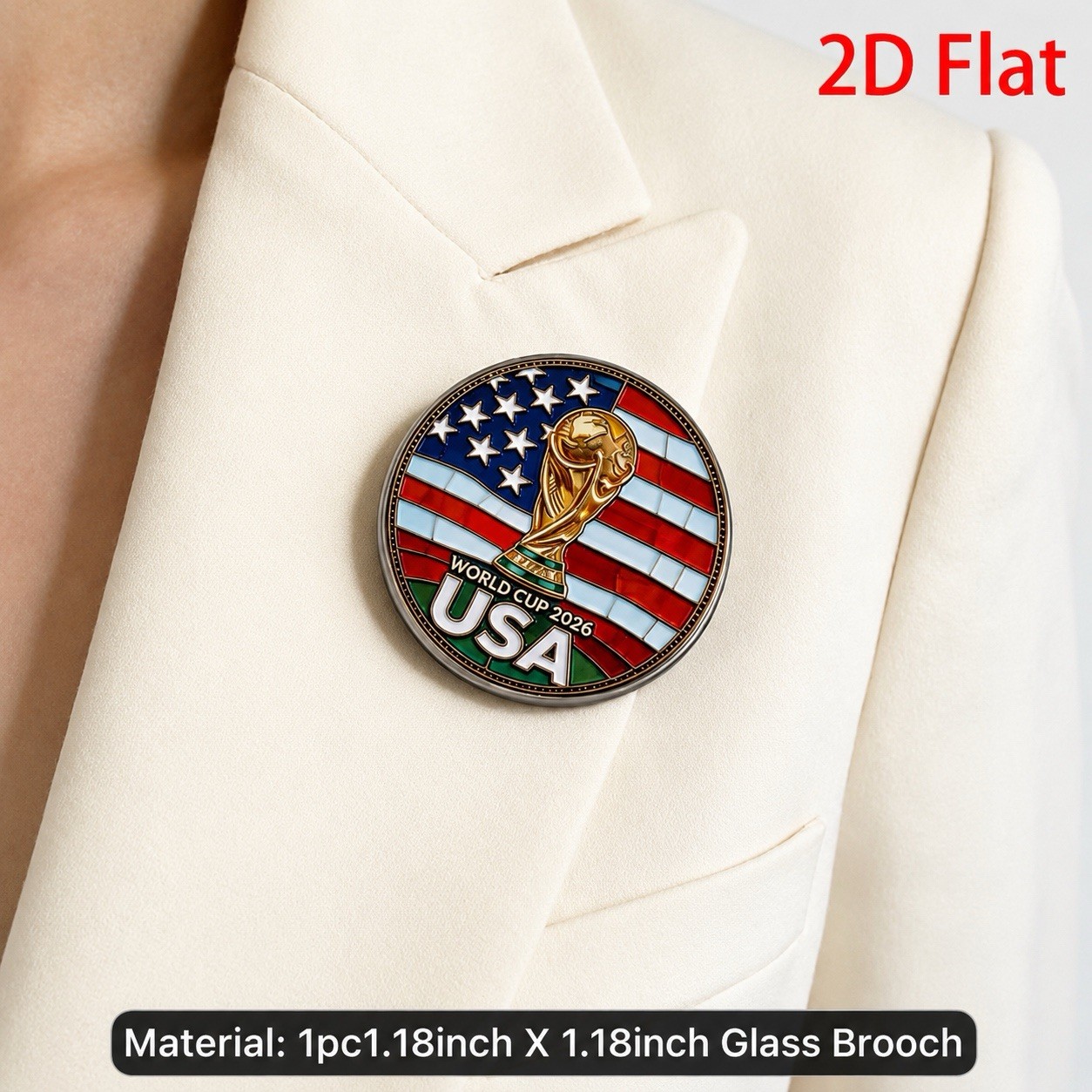 RARE World Cup 2026 USA American Flag Commemorative Collector Pin / Brooch/Lapel