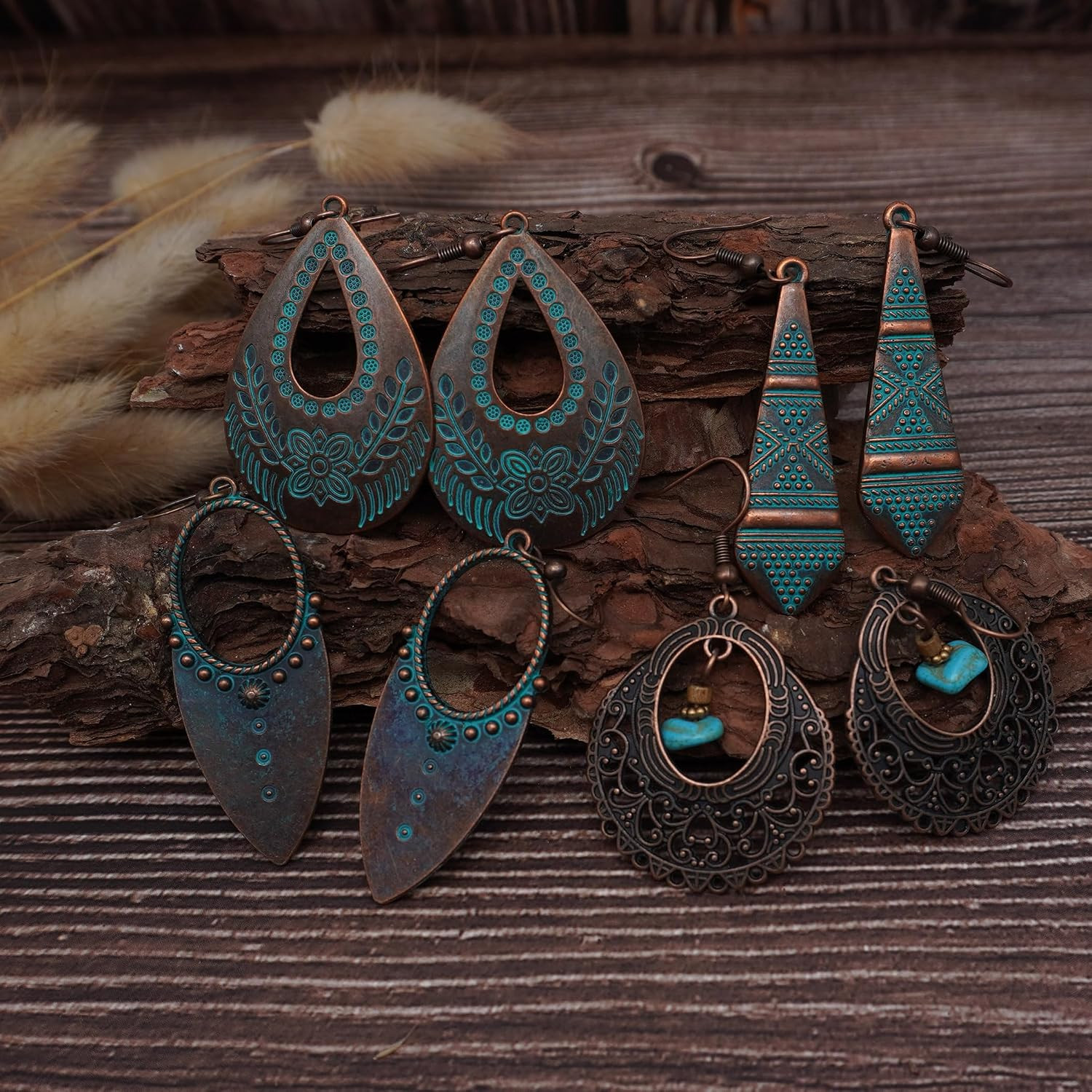 11 Pairs Vintage Drop Dangle Earrings for Women Boho Earring Jewelry Set Retro F