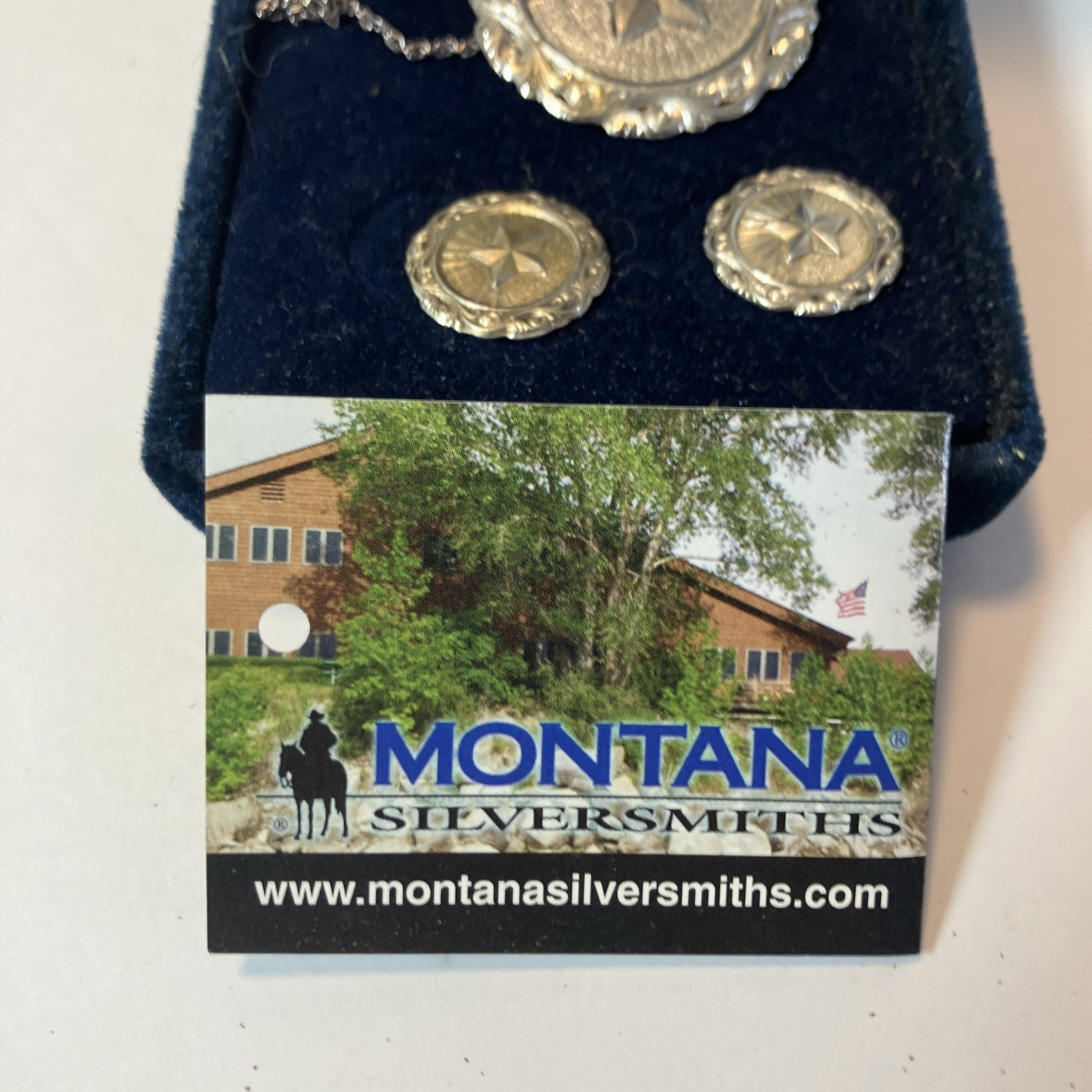 Montana Silversmiths Arizona Retro Set Western Jewelry Earrings Necklace