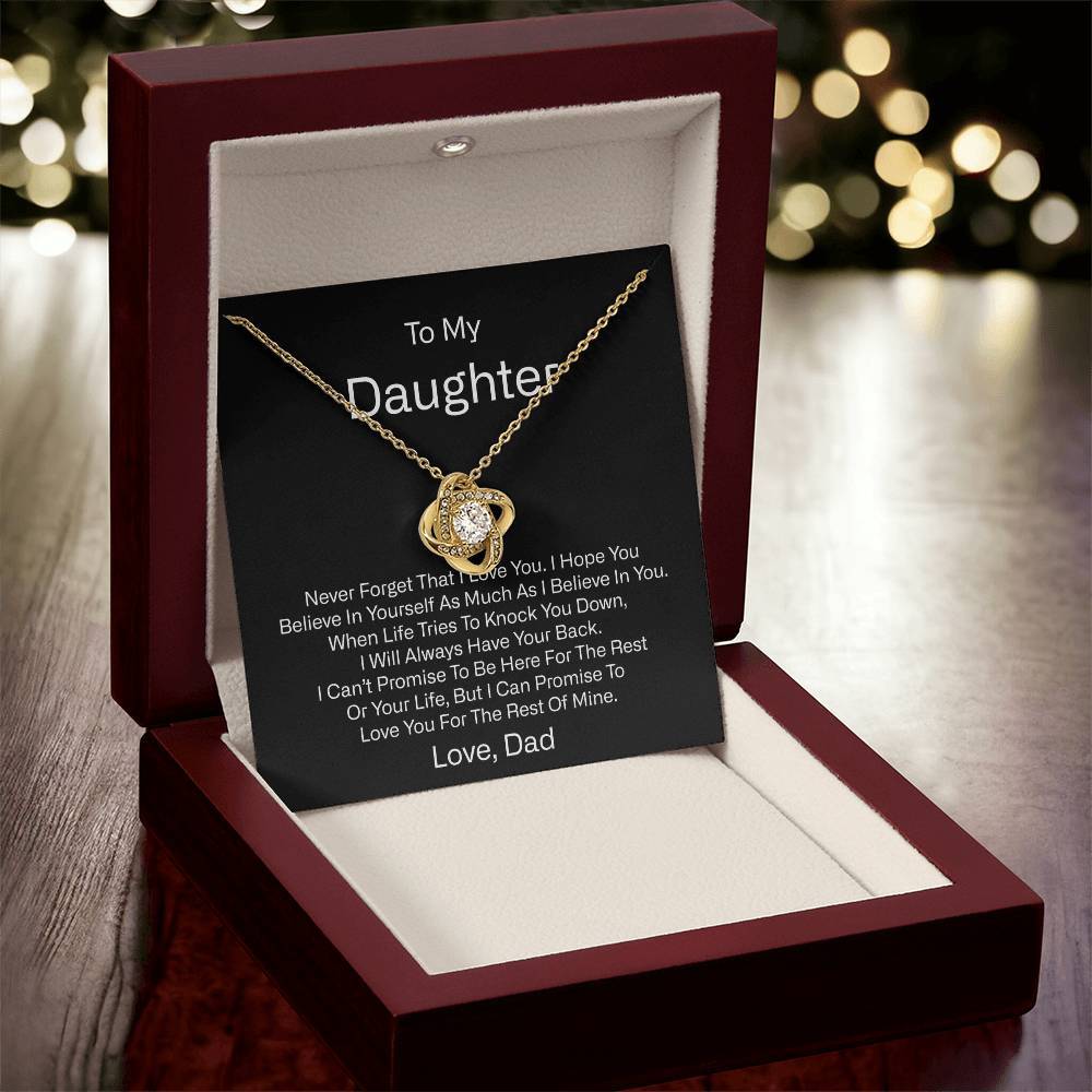 My Daughter Necklace Gift From Dad, Daughter Birthday Graduation Jewelry Gift