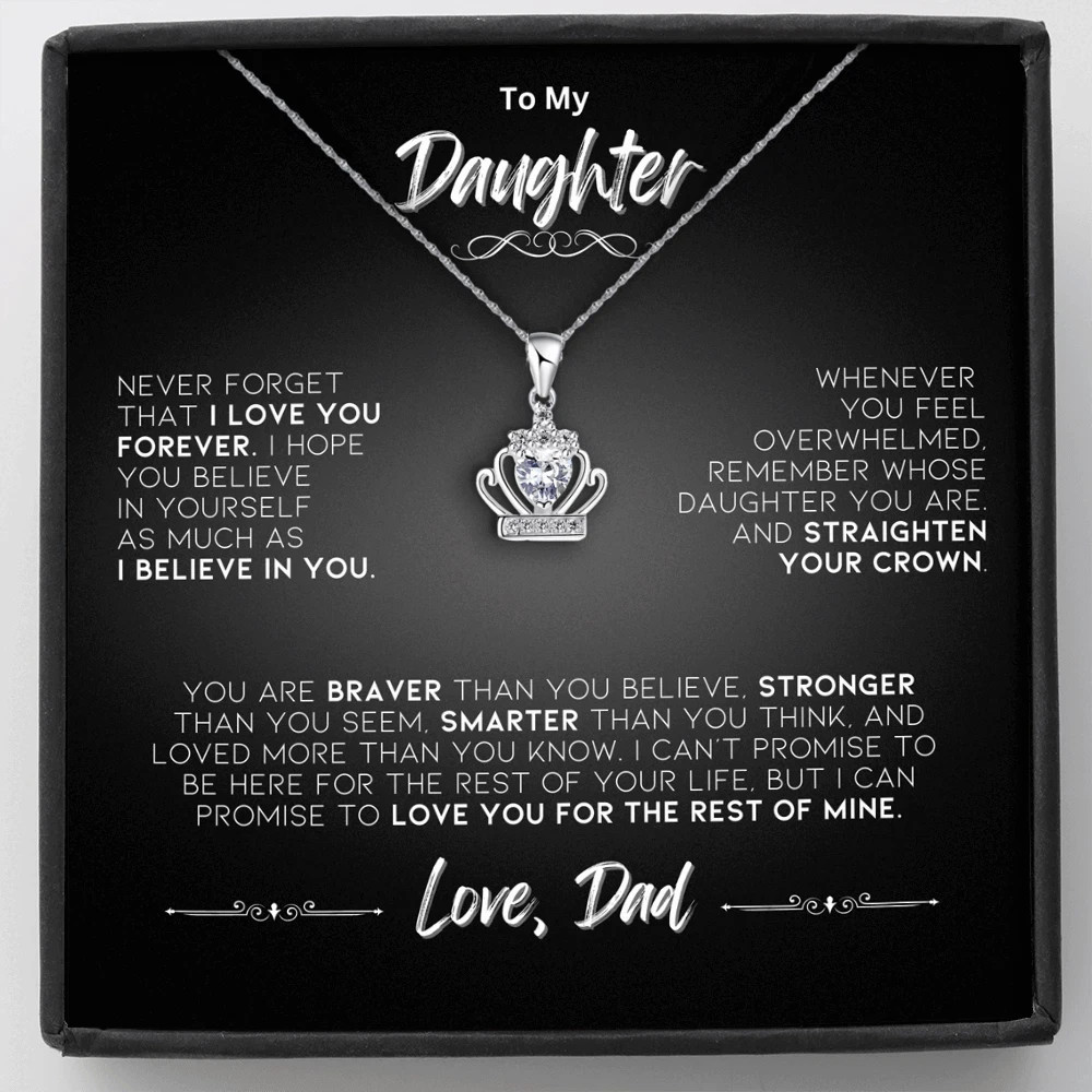 To My Daughter Necklace, Gift for Daughter from Dad, Daughter Father Necklace