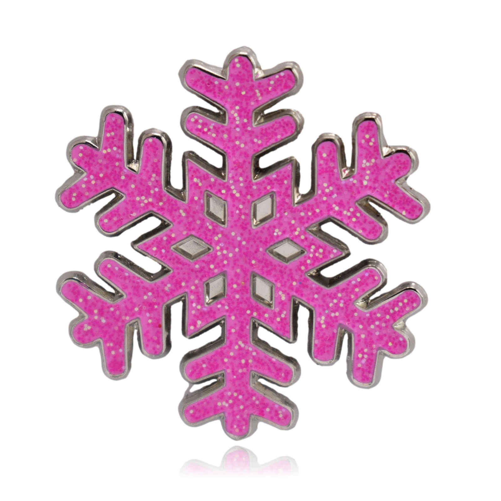 Snowflake Glitter Soft Enamel Lapel Pin