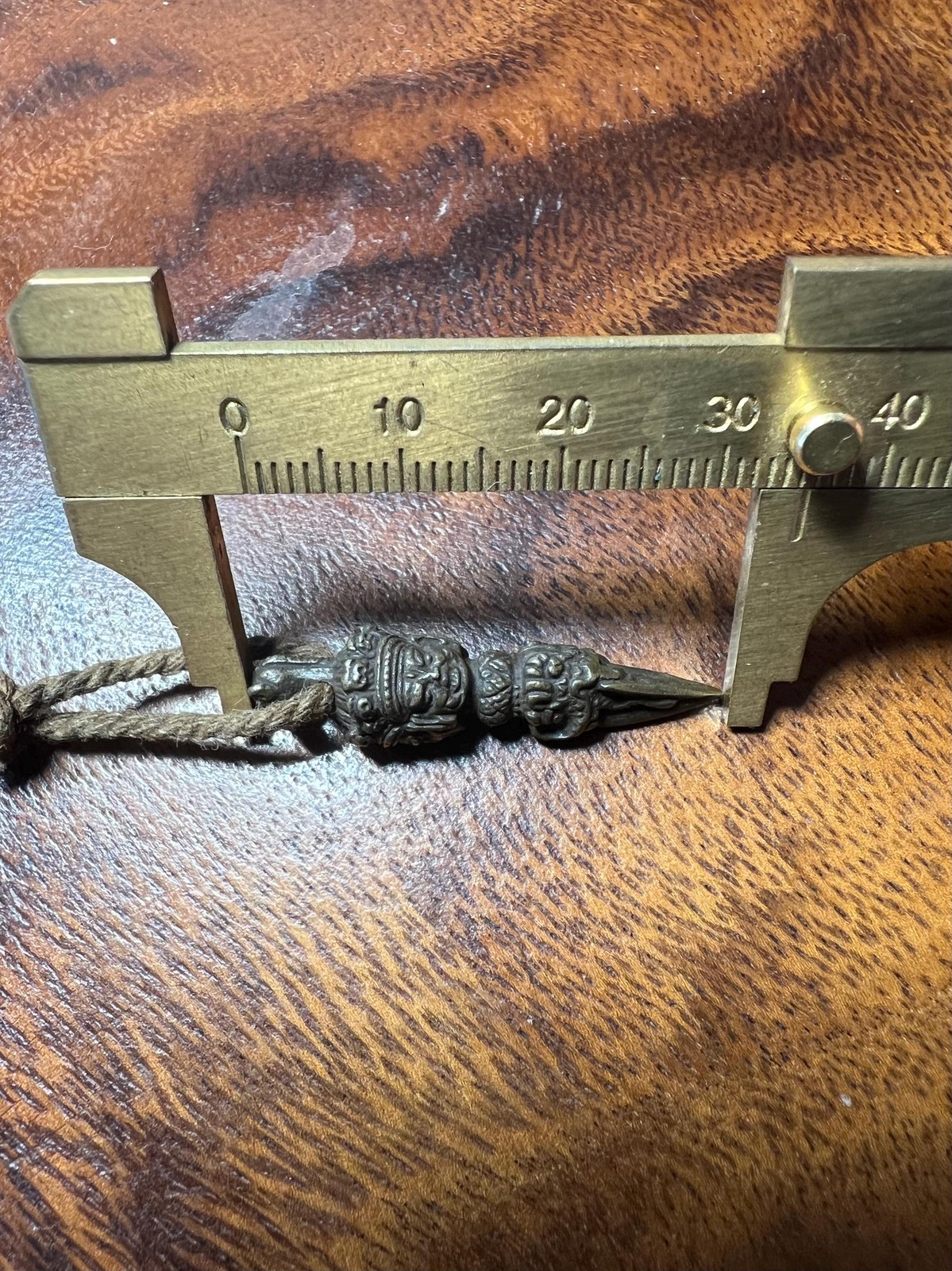Mini Brass Vajra Phurba Pendant: Tibetan Buddhist Amulet
