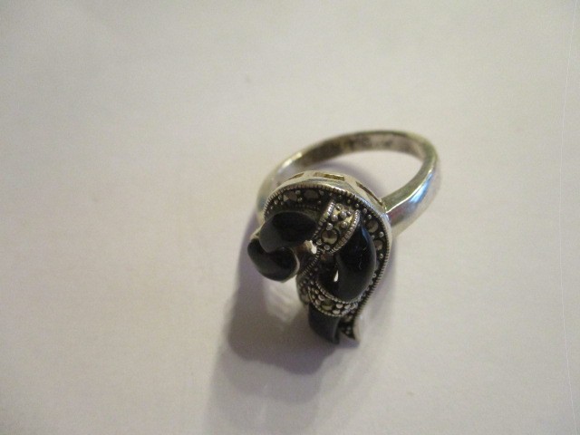 Lot sterling Ring Earring Pendant Synthetic Turquois Black Sapphire CLEARANCE