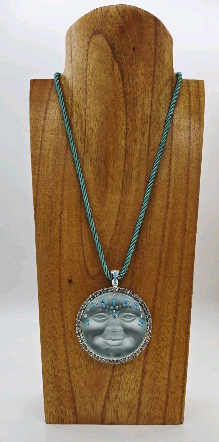 Kirks Folly Flower Moon Fold Over Pendant Necklace Set 2pc Lot One of a kind