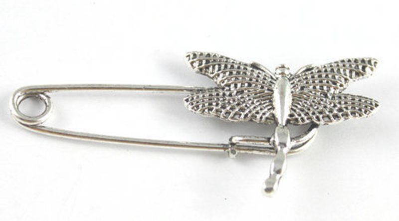 5PCS Tibetan silver dragonfly Safety Pin Brooch FC15547