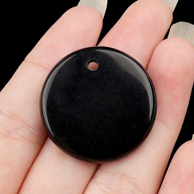 10pcs Mixed Natural Stone 30mm Round Beads Pendants DIY Jewelry Making Healing