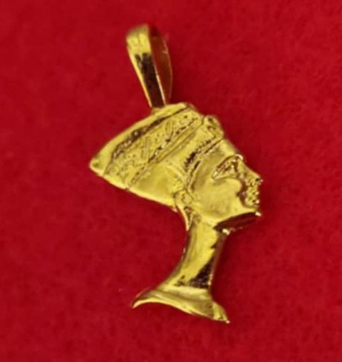14KT GOLD PLATED EGYPTIAN NEFERTITI CHARM PENDANT – 2182