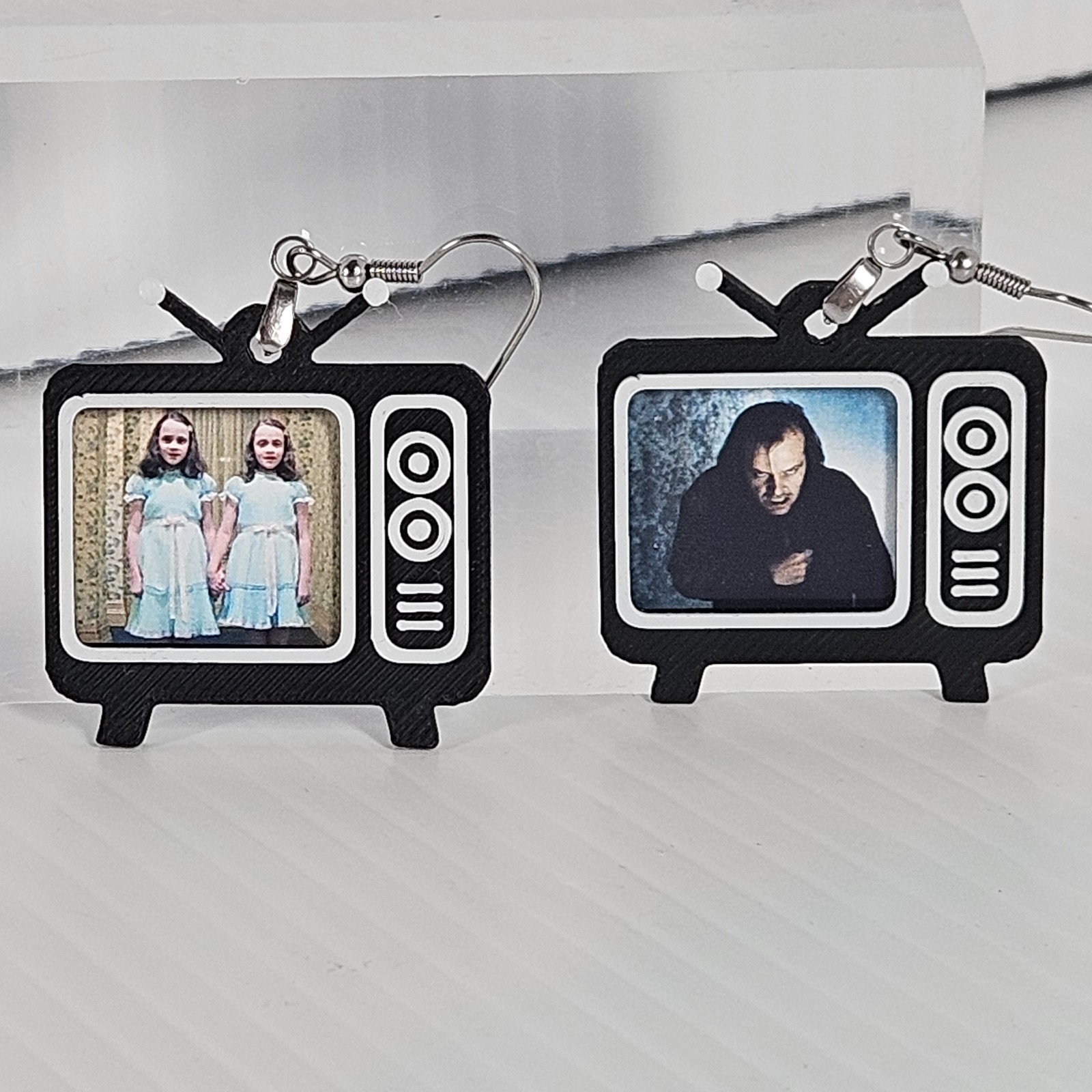 The Shining Earrings, TV Picture Frame, Jewelry, Retro, Horror 80s, 90s