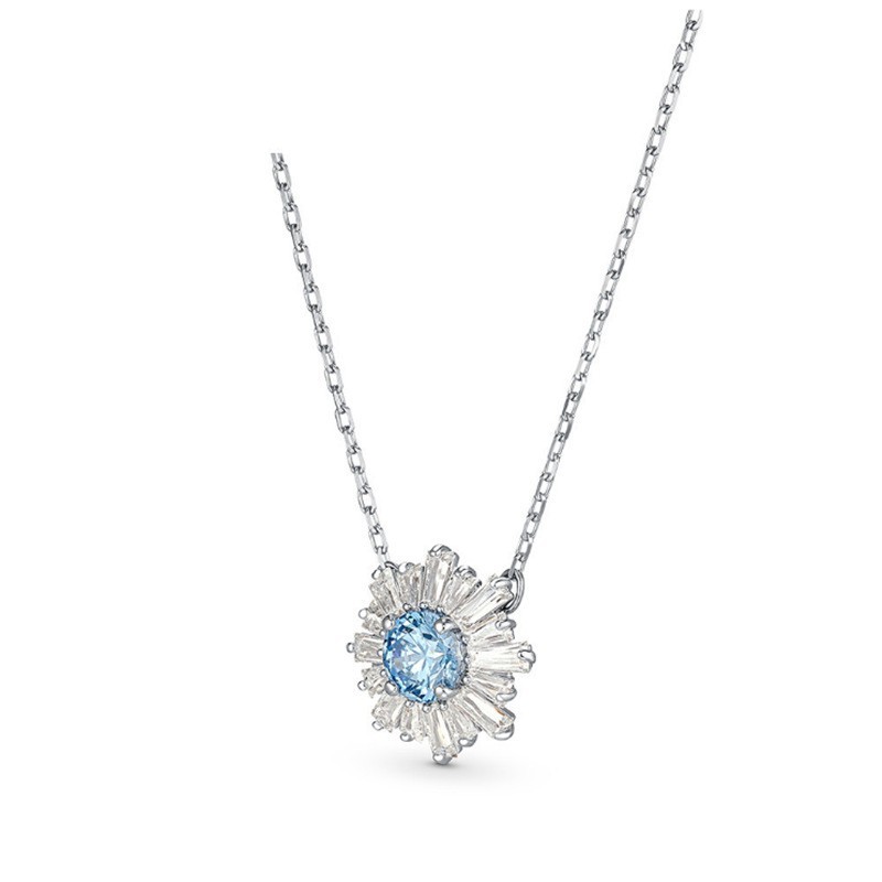 Swarovski Elements Sunflower Necklace – Sparkling Flower Crystal Clavicle Chain