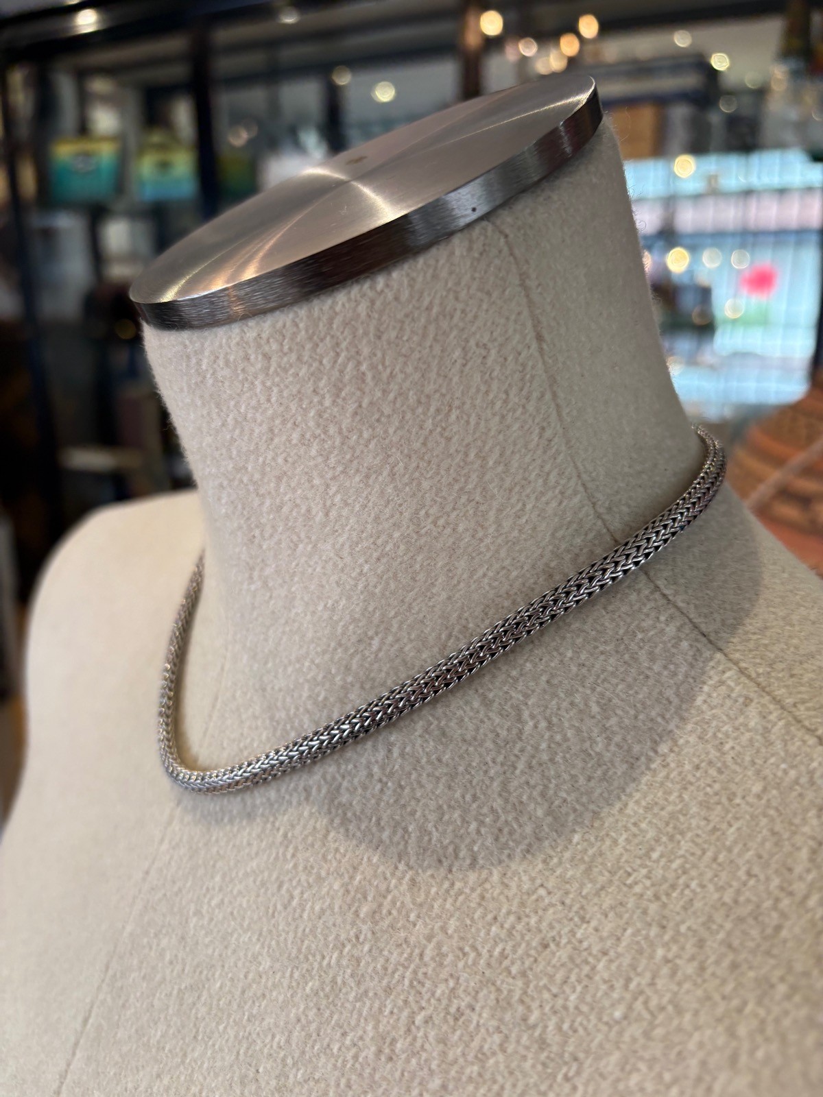 Vintage John Hardy Sterling Silver Wheat 42.5cm Chain Necklace