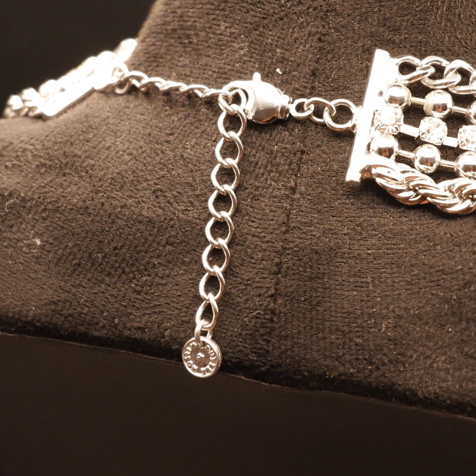Butler & Wilson Multi Strand Necklace Silver Tone Signed Branded Rare
