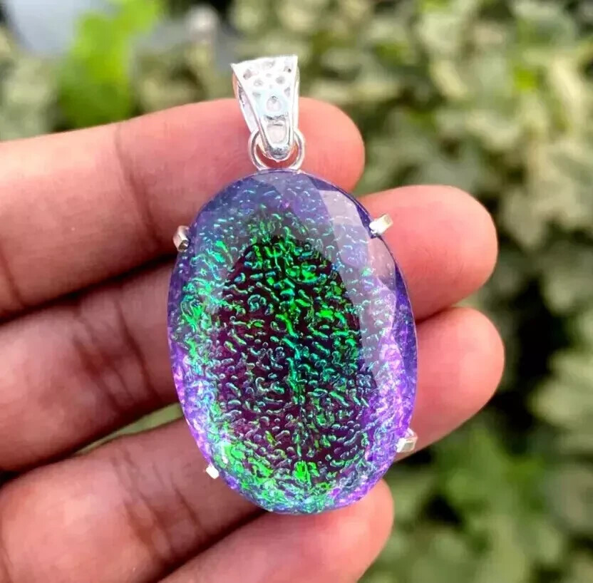 102 Ct Natural Oval Monarch Fire Opal Doublet 925 Solid Silver Pendant Gemstone