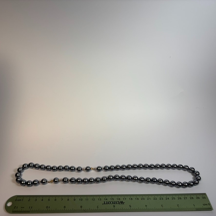 Necklace and Bracelet Set Steel Grey Gold Tone Invisible Clasp Adjustable