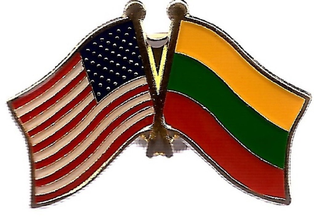 Wholesale Pack of 24 USA American Lithuania Friendship Flag Hat Cap lapel Pin