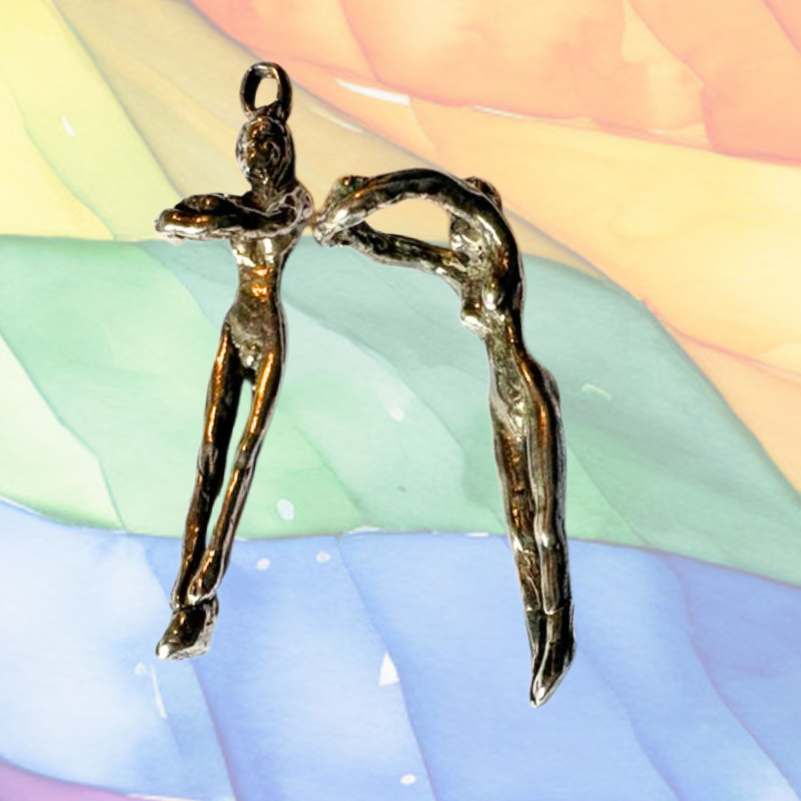 Female bodies Pendant on 22 in 925 chain Lesbian Handmade by JKL X 75